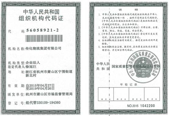 组织机构代码证