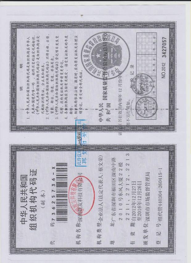 组织机构代码